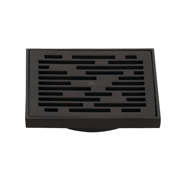 Kingston Brass BSF6310ORB Watercourse Transit 4" Square Grid Shower Drain, Bronze BSF6310ORB - main